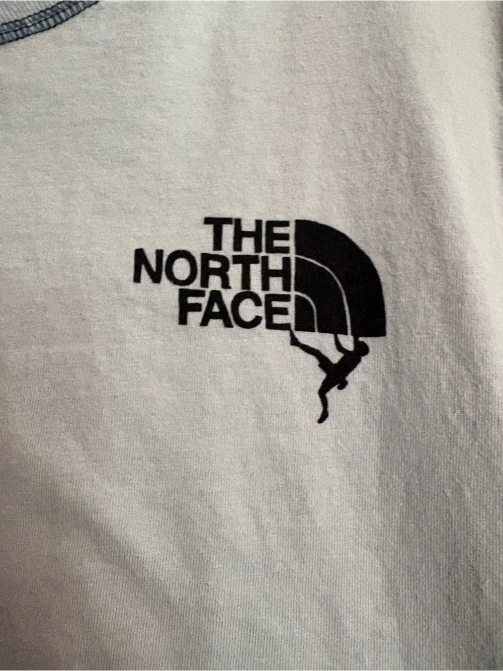 The North Face Light Blue Tee with Navy Logo